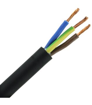 VMVL kabel 3x1mm zwart rol van 100 meter
