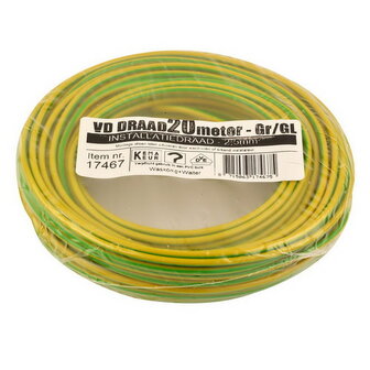 Vd-draad geel/groen 2,5mm 20 meter