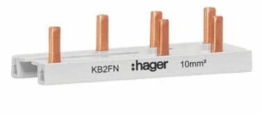 Hager KB2FN aansluitrail 2-polig 4 modulen