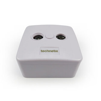 Technetix TN-TRAS2000-S Radio/tv Wandcontactdoos Coax 2 Uitgangen Wit