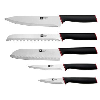 Richardson Sheffield Mira Messenset 5-delig Zwart/Rood