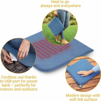 Medisana OL650 Oudoor Warmte Kussen 40x40 cm Blauw