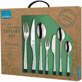 Amefa Eclat Bestekset 26-delig Lichtblauw