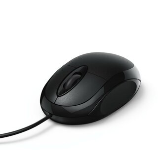 Hama Optische Muis Met 3 Knoppen MC-100 Met Kabel Zwart