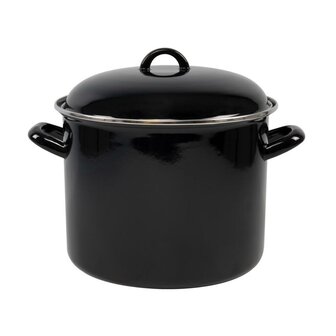 Svenska Living Soeppan 8L 24 cm Emaille/Zwart