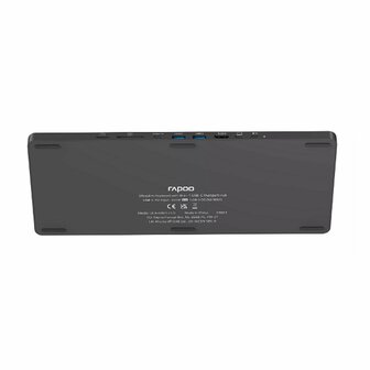 Rapoo UCK-6001 Ultraslim Keyboard 8in1 USB-C Multiport Hub Zwart