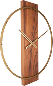 NeXtime NE-3195BR Wandklok 50.8x58.2x4.3, Hout/Steel, Bruin