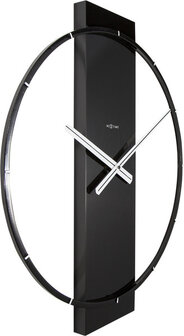 NeXtime NE-3195ZW Wandklok 50.8x58.2x4.3, Hout/Steel, Zwart