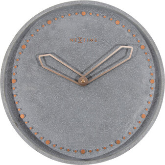 NeXtime NE-3197GS Wandklok Dia. 35 Cm, Polyresin, Grijs