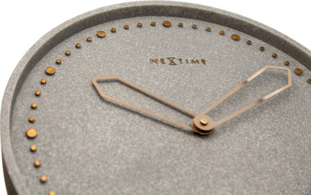 NeXtime NE-3197GS Wandklok Dia. 35 Cm, Polyresin, Grijs