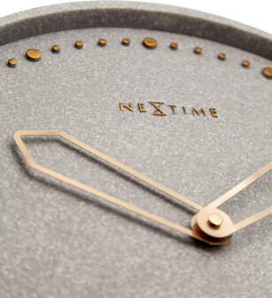 NeXtime NE-3197GS Wandklok Dia. 35 Cm, Polyresin, Grijs
