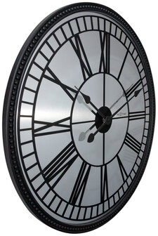 NeXtime NE-3255 Wandklok Cleopatra Mirror Dia 56cm Glas Zwart