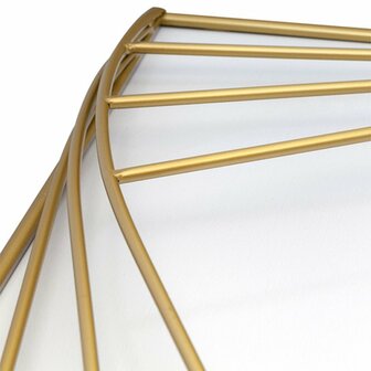 NeXtime NE-3268 Turning Square Wandklok Groot 85 cm Goud/Wit/Metaal