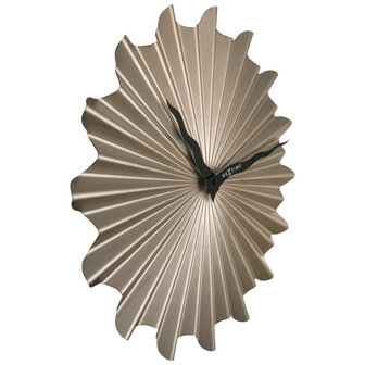 NeXtime NE-3286BR Metalen Wandklok - 40cm - Stille Klok - Bruin - Metaal - &quot;Sunny&quot;