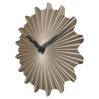 NeXtime NE-3286BR Metalen Wandklok - 40cm - Stille Klok - Bruin - Metaal - &quot;Sunny&quot;