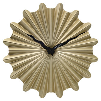 NeXtime NE-3286GO Metalen Wandklok - 40cm - Stille Klok - Goud - &quot;Sunny&quot;