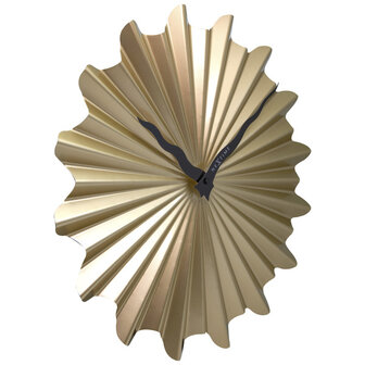 NeXtime NE-3286GO Metalen Wandklok - 40cm - Stille Klok - Goud - &quot;Sunny&quot;