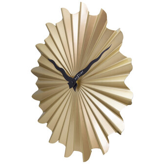 NeXtime NE-3286GO Metalen Wandklok - 40cm - Stille Klok - Goud - &quot;Sunny&quot;