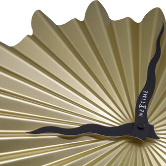 NeXtime NE-3286GO Metalen Wandklok - 40cm - Stille Klok - Goud - &quot;Sunny&quot;