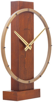 NeXtime NE-5226BR Tafelklok Carl Table 34x27cm Hout Bruin