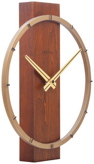 NeXtime NE-5226BR Tafelklok Carl Table 34x27cm Hout Bruin