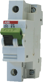 ABB Haf installatieautomaat B16 Hafomaat groene knop
