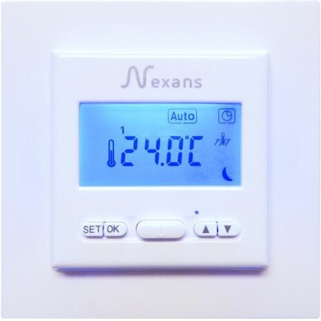 Nexans digitale klokthermostaat weekklok N-COMFORT TD