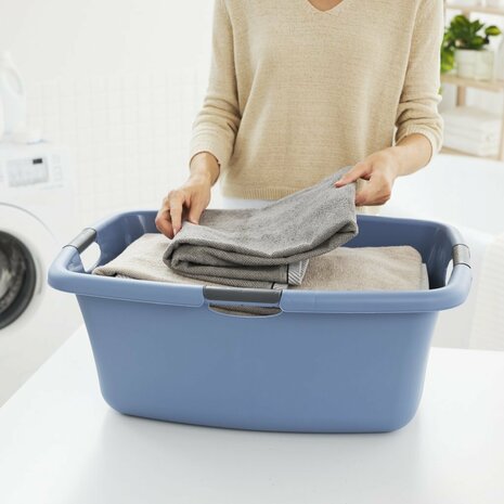 Rotho Flowers Wasmand 50L Horizon Blauw