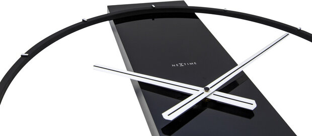 NeXtime NE-3195ZW Wandklok 50.8x58.2x4.3, Hout/Steel, Zwart