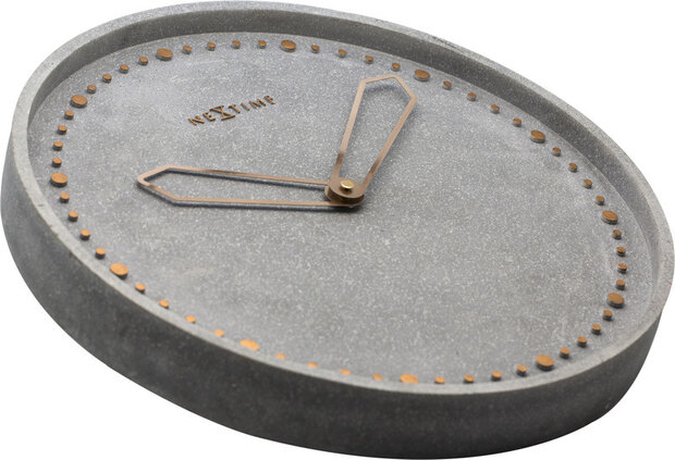 NeXtime NE-3197GS Wandklok Dia. 35 Cm, Polyresin, Grijs