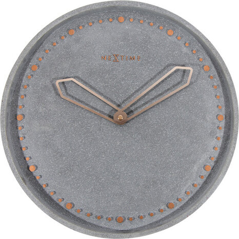NeXtime NE-3197GS Wandklok Dia. 35 Cm, Polyresin, Grijs