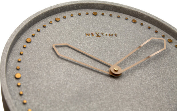 NeXtime NE-3197GS Wandklok Dia. 35 Cm, Polyresin, Grijs