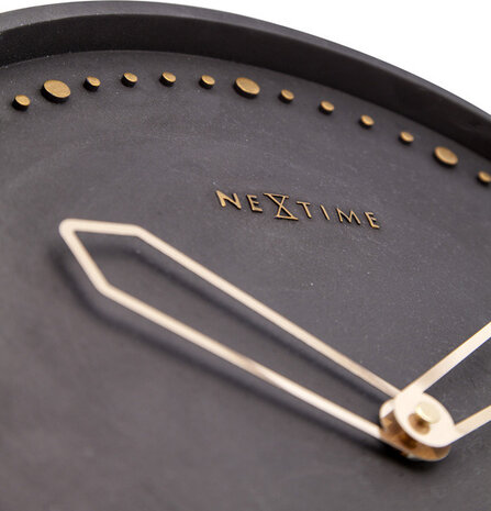 NeXtime NE-3197ZW Wandklok Dia. 35 Cm, Polyresin, Zwart