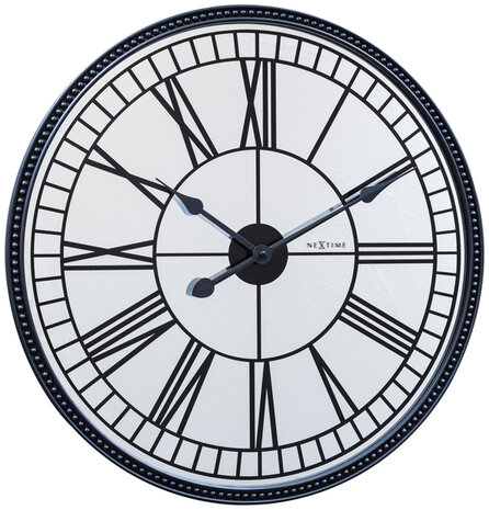 NeXtime NE-3255 Wandklok Cleopatra Mirror Dia 56cm Glas Zwart