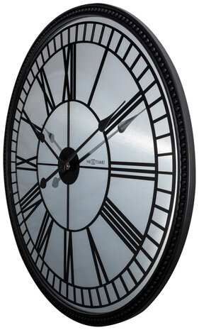 NeXtime NE-3255 Wandklok Cleopatra Mirror Dia 56cm Glas Zwart