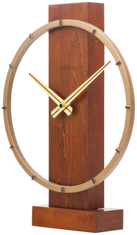 NeXtime NE-5226BR Tafelklok Carl Table 34x27cm Hout Bruin