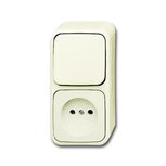 Busch Jaeger BJ combinatie wisselschakelaar/wcd opbouw creme 2601/6/2300 AP-503 Busch Jaeger BJ combinatie wisselschakelaar/wcd opbouw creme 2601/6/2300 AP-503