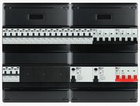 Emat 3-fase groepenkast met 19 aardlekautomaten en 2 krachtgroepen 440x330 Emat 3-fase groepenkast met 19 aardlekautomaten en 2 krachtgroepen 440x330