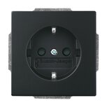 Busch Jaeger 20 EUCKS-885 wandcontactdoos met kinderbeveiliging en RA Future Linear mat zwart Busch Jaeger 20 EUCKS-885 wandcontactdoos met kinderbeveiliging en RA Future Linear mat zwart