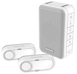 Honeywell DC313SFB draadloze draagbare deurbel met 2x drukknop 6 tonen 84db 150m Honeywell DC313SFB draadloze draagbare deurbel met 2x drukknop 6 tonen 84db 150m