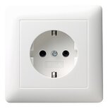 Gira wandcontactdoos met volle afdekplaat zuiverwit mat 044027 Gira wandcontactdoos met volle afdekplaat zuiverwit mat 044027