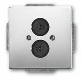 ABB Busch Jaeger 1751-866 centraalplaat 2x luidsprekerbus met draagring Pure Stainless Steel ABB Busch Jaeger 1751-866 centraalplaat 2x luidsprekerbus met draagring Pure Stainless Steel