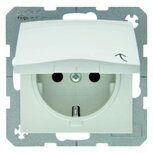 Berker S1/B3/B7 wandcontactdoos met klapdeksel en RA 47518989 polarwit glans Berker S1/B3/B7 wandcontactdoos met klapdeksel en RA 47518989 polarwit glans