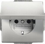 ABB Busch Jaeger 20 EUK-866 wandcontactdoos met klapdeksel Pure stainless steel ABB Busch Jaeger 20 EUK-866 wandcontactdoos met klapdeksel Pure stainless steel