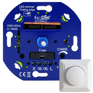 Led dimmer 230V inbouw 0-150W voor alle afdekramen (Fase Afsnijding)