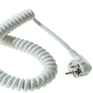 Spiraalsnoer 3x1,0mm wit ca. 2,5 meter