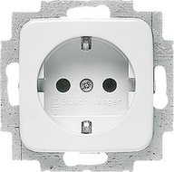 Busch Jaeger 20 EUC-214-503 wandcontactdoos wcd met randaarde 1-voudig alpin wit inbouw