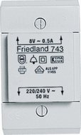 Friedland beltrafo 8V 0,5A D743