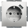 Busch Jaeger 20 EUCBUSB-866 wandcontactdoos met usb poort pure stainless steel