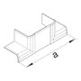 Tehalit Hager T-stuk tbv wandgoot 70x110 zuiverwit G124690101
